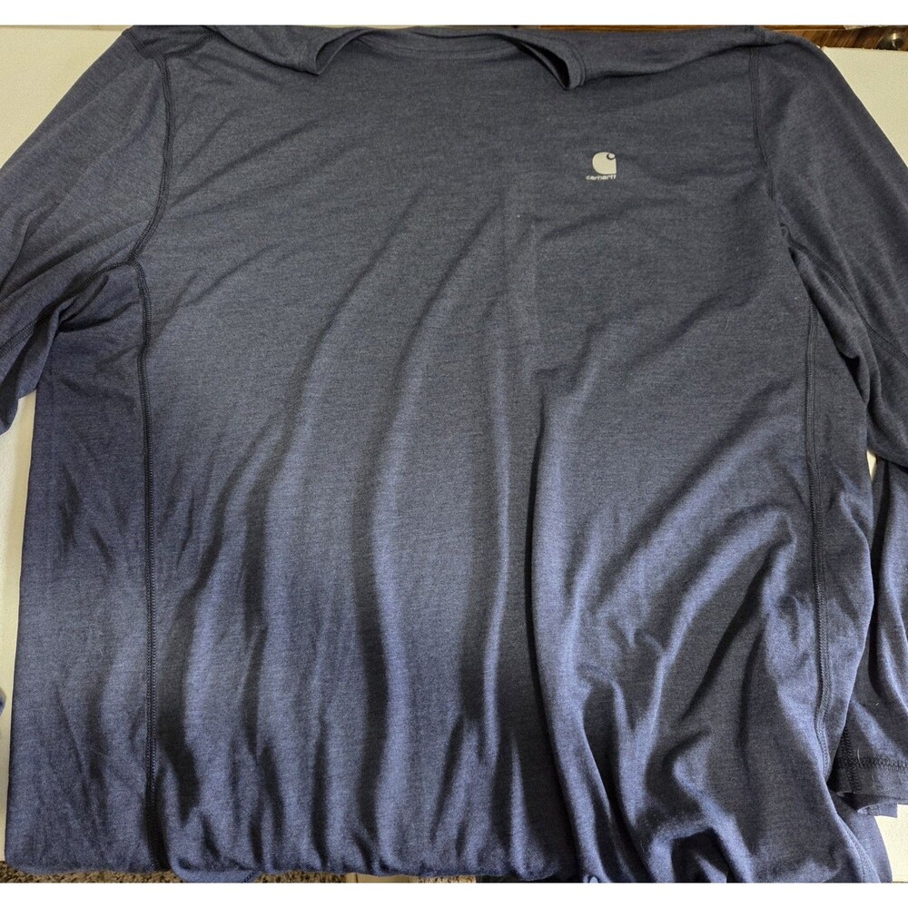 Carhartt Force 37.5 Blue Long Sleeve Shirt Mens XL Relaxed Fit Performance Tee